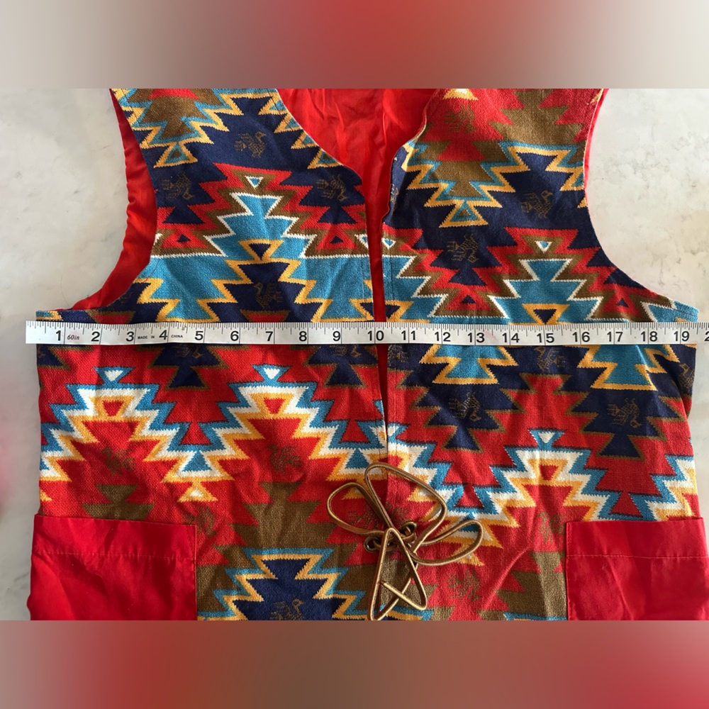 Colorful Geometric Pattern Handmade Vest - Picture 6 of 6